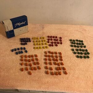 Vintage Playskool 140 Learning While Playing Wood Color Pegs Refill